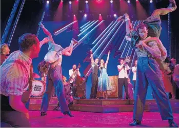  ?? Jeremy Daniel ?? AT TOP, Josh Groban and Denée Benton in the Broadway production of “Natasha, Pierre & the Great Comet of 1812”; above, the Broadway musical “Bandstand.” Both are original shows and Tony contenders.