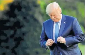  ?? REUTERS ?? Yet another headache: US President Donald Trump at the White House.