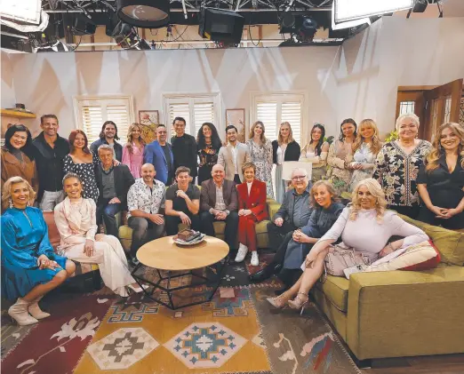  ?? ?? For almost 40 years the cast of Neighbours have been a part of our lives. Picture: Alex Coppel