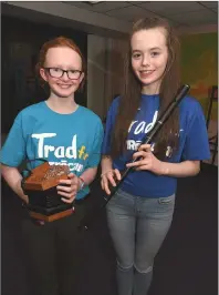  ??  ?? Gráinne O’Connor and Sheila Jessica Gilbourne participat­ed in the Millstreet Community School Trad for Trocaire event. Phtoto: John Tarrant.