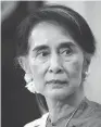  ??  ?? Aung San Suu Kyi