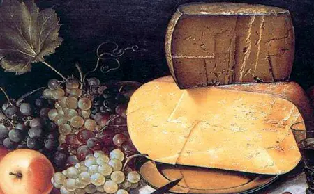  ??  ?? A fianco, Floris Claesz Van Dijck, «Natura morta con frutta, noci e formaggio» In basso, Angela Frenda