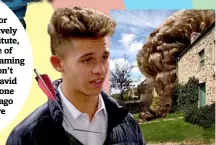  ??  ?? Jacob’s quiff is out of control! The next Emmerdale disaster will surely see it rolling over the whole village. (In fact, to save Emmerdale, we’ve stolen Jakey’s hairdo and given it to someone else hidden in this issue. Can you find it?*)