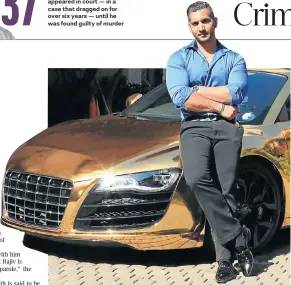  ?? Picture: Jackie Clausen ?? Rajiv Narandas and his blinged-up ‘wrapped’ Audi R8.