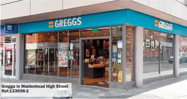  ??  ?? Greggs in Maidenhead High Street Ref:133698-2