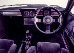  ??  ?? from top The two-plus-two coupé had bespoke Recaro bucket seats; having the rev counter in front of the driver was not allowed by government regulation; the air cleaner hides the six Dellortos of the 3,0; less pronounced bonnet bulge on the 2,5 shown...