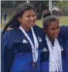  ??  ?? Sisiters Calene and Caohme Lalla scooped medals at the recent Salga Games.