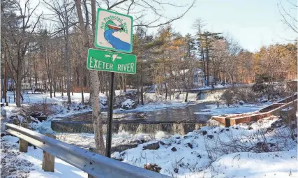  ?? DEB CRAM/PORTSMOUTH HERALD ?? The Pickpocket Dam, situated by Cross Road and Stoney Water Road, was classified as a “high hazard” dam by the state’s Department of Environmen­tal Services.