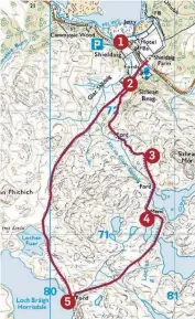  ??  ?? The route to the crash site at Fairy Lochs.