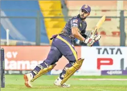  ?? BCCI ?? Nitish Rana of Kolkata Knight Riders is his team’s second highest scorer with 248 runs.