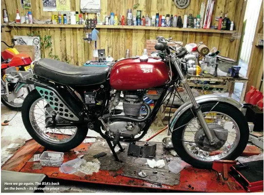  ??  ?? Here we go again. The BSA’s back on the bench – its favourite place