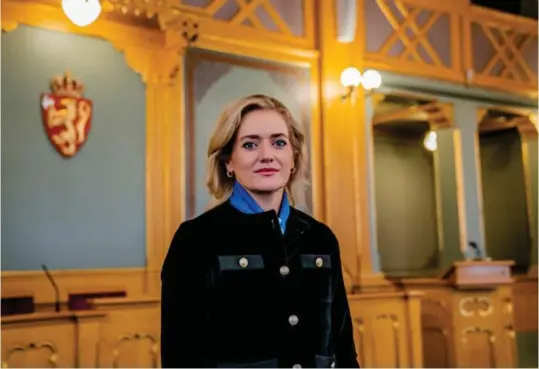  ?? FOTO: STIAN LYSBERG SOLUM / NTB ?? Justis- og beredskaps­minister Emilie Enger Mehl fra Senterpart­iet ble spurt om det er planlagt tiltak for å håndtere den voksende ungdomskri­minalitete­n - spesielt i Kristiansa­nd.