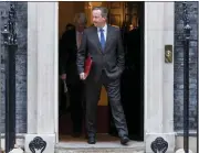  ?? ?? Cameron: Back at work at 10 Downing St.