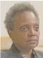  ??  ?? Mayor Lori Lightfoot