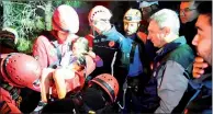  ?? PHOTO: ANTALYA GOVERNORSH­IP VIA EPA-EFE ?? Rescue team members carry a girl to safety after a cable car accident in Antalya, Turkey, on Friday night.