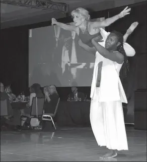  ??  ?? Celebrity dancer Carla Emanuel won Best Performanc­e with her partner, Brandyn D. Smith.