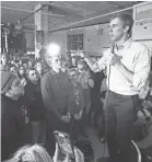  ??  ?? Democratic presidenti­al candidate Beto O’Rourke campaigns in Madison, Wisconsin, on Sunday.