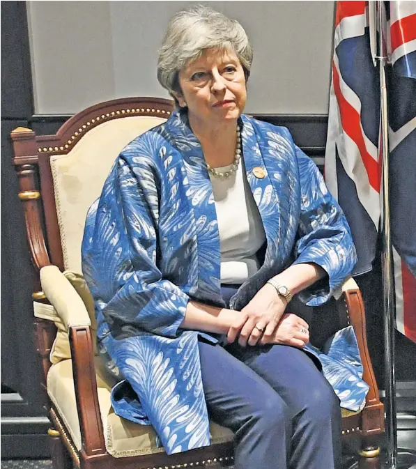  ??  ?? Prime Minister Theresa May at the summit between the EU and League of Arab States in Sharm el-sheikh, Egypt. Multilater­alism, trade, investment, migration, security and the regional situation are all on the agenda