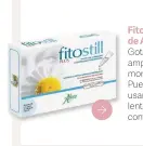  ??  ?? Fitostill Plus, de Aboca Gotas en ampollas monodosis. Pueden usarse con lentes de contacto.