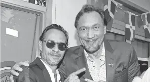  ?? DAVE ALLOCCA/ STARPIX ?? Anthony and Jimmy Smits play against type in “In the Heights.” Singer Anthony has a dramatic role, while actor Smits sings in the musical.