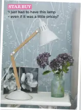  ??  ?? ‘i just had to have this lamp – even if it was a little pricey!’