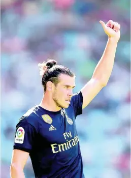  ?? AP ?? Real Madrid’s Gareth Bale gestures during the Spanish La Liga match between Celta and Real Madrid at the Balaídos Stadium last Saturday.