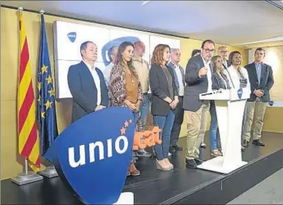  ?? UDC ?? Espadaler, durante la rueda de prensa en que presentó el programa electoral sobre familia