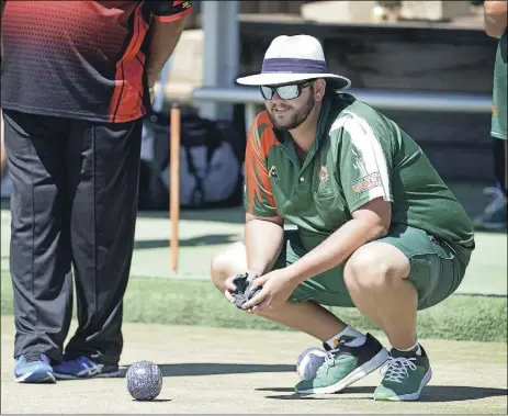  ?? ?? In the action: Tallygaroo­pna’s David Daws skipped for Goulburn Murray in the men’s triples along with competing in the singles competitio­n.