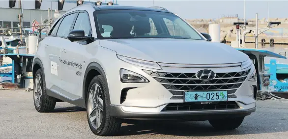  ?? PHOTOS: GRAEME FLETCHER ?? The 2019 Hyundai Nexo will arrive in Canada at the end of this year, with an allotment of about 25 vehicles.