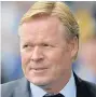  ??  ?? EAGLE-EYED: Koeman’s under the cosh at Everton