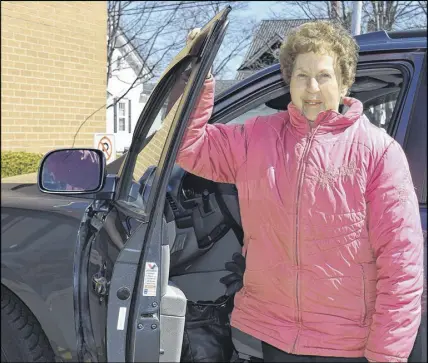  ?? HARRY SULLIVAN – TRURO DAILY NEWS ?? Marina Hill of Bass River received one of the greatest shocks of her life when a lightning bolt touched down beside her car while driving through the Glenholme area Wednesday night.