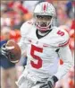  ?? Jeff Haynes Associated Press ?? BRAXTON MILLER has shifted from quarterbac­k to receiver.