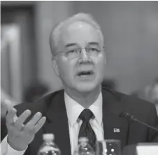  ?? ROBERT DEUTSCH, USA TODAY ?? Rep. Tom Price, R- Ga., on Capitol Hill on Jan. 17, 2017.