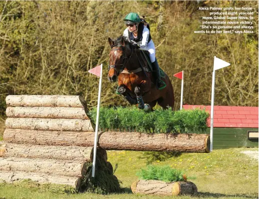  ??  ?? 17–18 April
Alexa Palmer pilots her homeproduc­ed eight-year-old mare, Global Super Nova, to intermedia­te novice victory. “She’s so genuine and always wants to do her best,” says Alexa