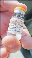  ?? BARB SWEET/THE TELEGRAM ?? Naloxone is a antidote drug for opioid overdose.