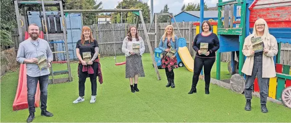  ?? ?? Book lovers The Big Scottish Book Club members from Cambuslang, with Natalie McMath (far right), will appear on the new BBC Scotland series