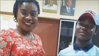  ??  ?? Jire with Mrs. Funke Moore, GM of LTV