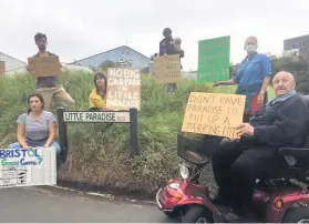  ?? Bristol Live ?? Residents of Little Paradise in Bedminster protest about plans