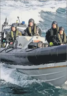  ?? Pictures: Royal Navy ?? LIFE AT SEA The crew of HMS Mersey hard at work during a two-week stint at sea.