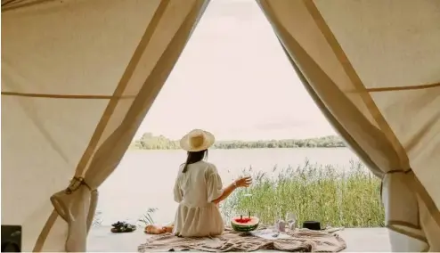  ?? ?? Get back to nature with a camping - or glamping - trip