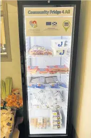  ??  ?? Well stocked Letham’s Community Fridge4All