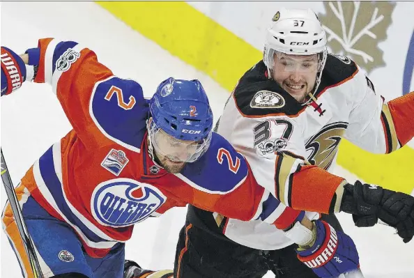  ?? LARRY WONG/FILES ?? An injury to Edmonton Oilers defenceman Andrej Sekera, above, that will put him out of the lineup until mid-season helped pave the way for the Oilers to give veteran defenceman Kris Russell a four-year contract worth US$16 million on Friday.