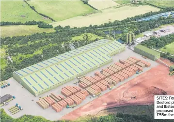  ??  ?? SITES: Forterra’s Desford plant, left, and Ibstock’s proposed new £55m factory