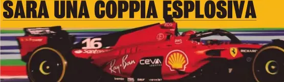  ?? ?? Promessi compagni
La SF-23 con cui Charles Leclerc ha corso la scorsa stagione. Anche nel 2024 Charles farà coppia con
Sainz alla guida della SF-24 (che sarà svelata il 13 febbraio), in attesa del nuovo compagno