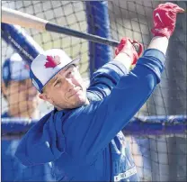  ?? CP PHOTO ?? Toronto Blue Jays Troy Tulowitzki takes batting practice at spring training in Dunedin, Fla., on Monday, Feb.19.