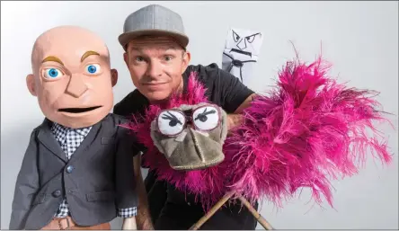  ??  ?? BACKCHAT: Chester Missing, manipulate­d by ventriloqu­ist Conrad Koch, will be doing his shtick at the Baxter from April 3 to 14.