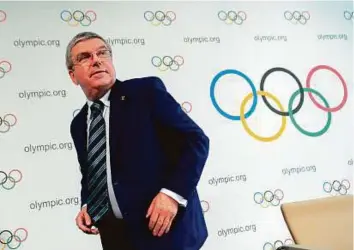 ?? AFP file ?? Internatio­nal Olympic Committee (IOC) President Thomas Bach has come in for severe criticism from some quarters, however others have supported the Russia ban decision.