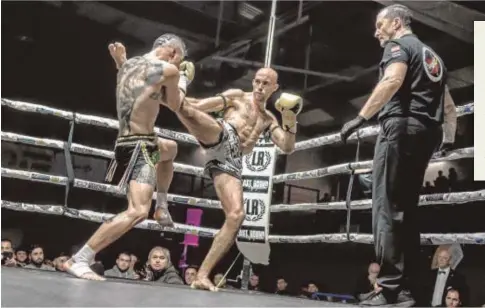  ?? ABC ?? Carlos Coello, campeón del mundo de muay thai, en pleno combate