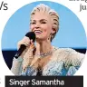  ?? ?? Singer Samantha Barks as Frozen’s Elsa