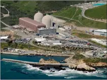  ?? MARK RALSTON — AFP/GETTY IMAGES/ TNS ?? Aerial view of the Diablo Canyon Nuclear Power Plant which sits on the edge of the Pacific Ocean at Avila Beach in San Luis Obispo County, California, on March 17, 2011.